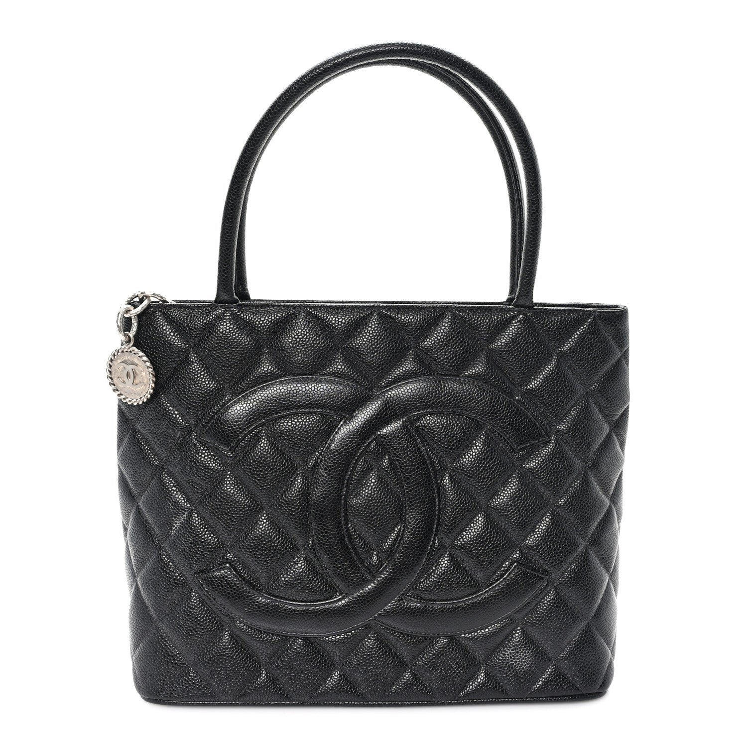 Chanel Caviar Quilted Medallion Tote Black