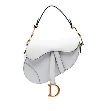 Calf Leather Mini Grained Calfskin Saddle Bag