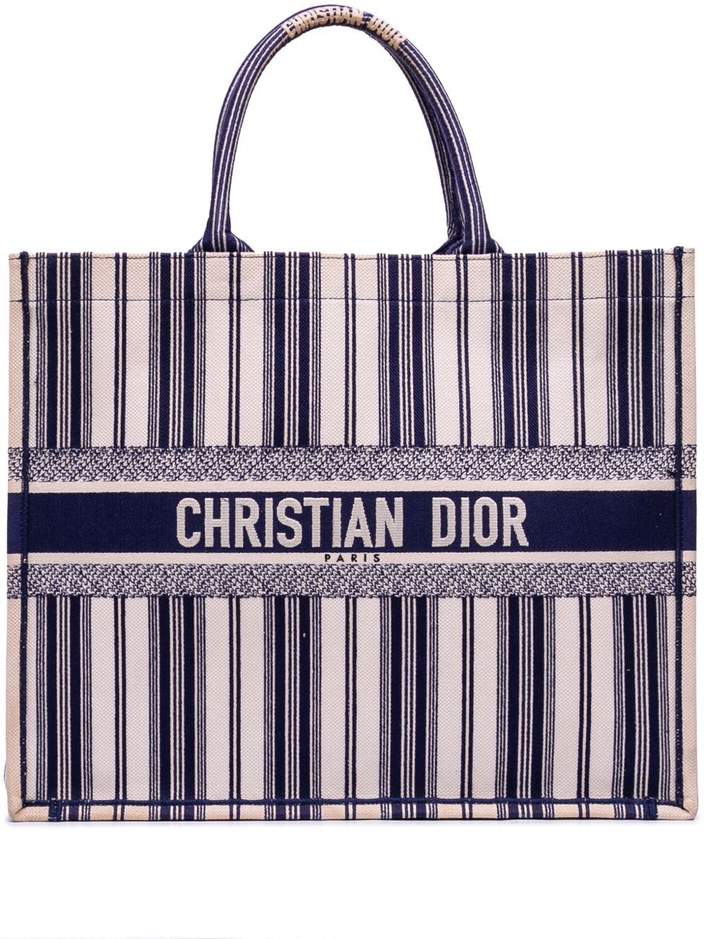 2018 Large Canvas Striped Book tote bag