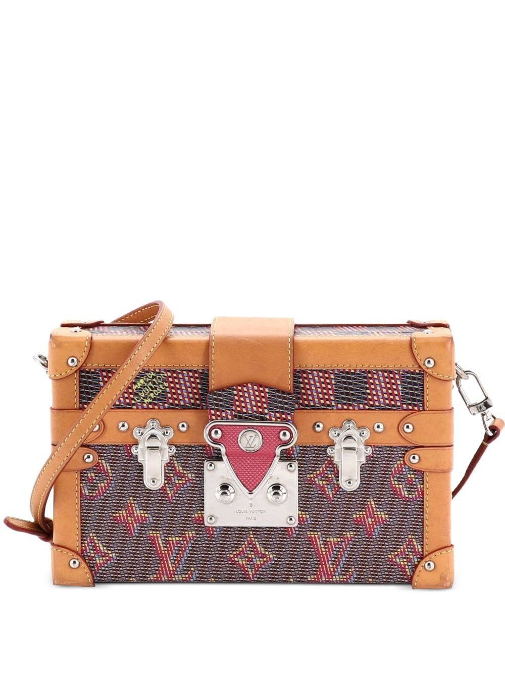 Louis Vuitton Petite Malle Handbag Damier Monogram LV Pop Canvas crossbody bag