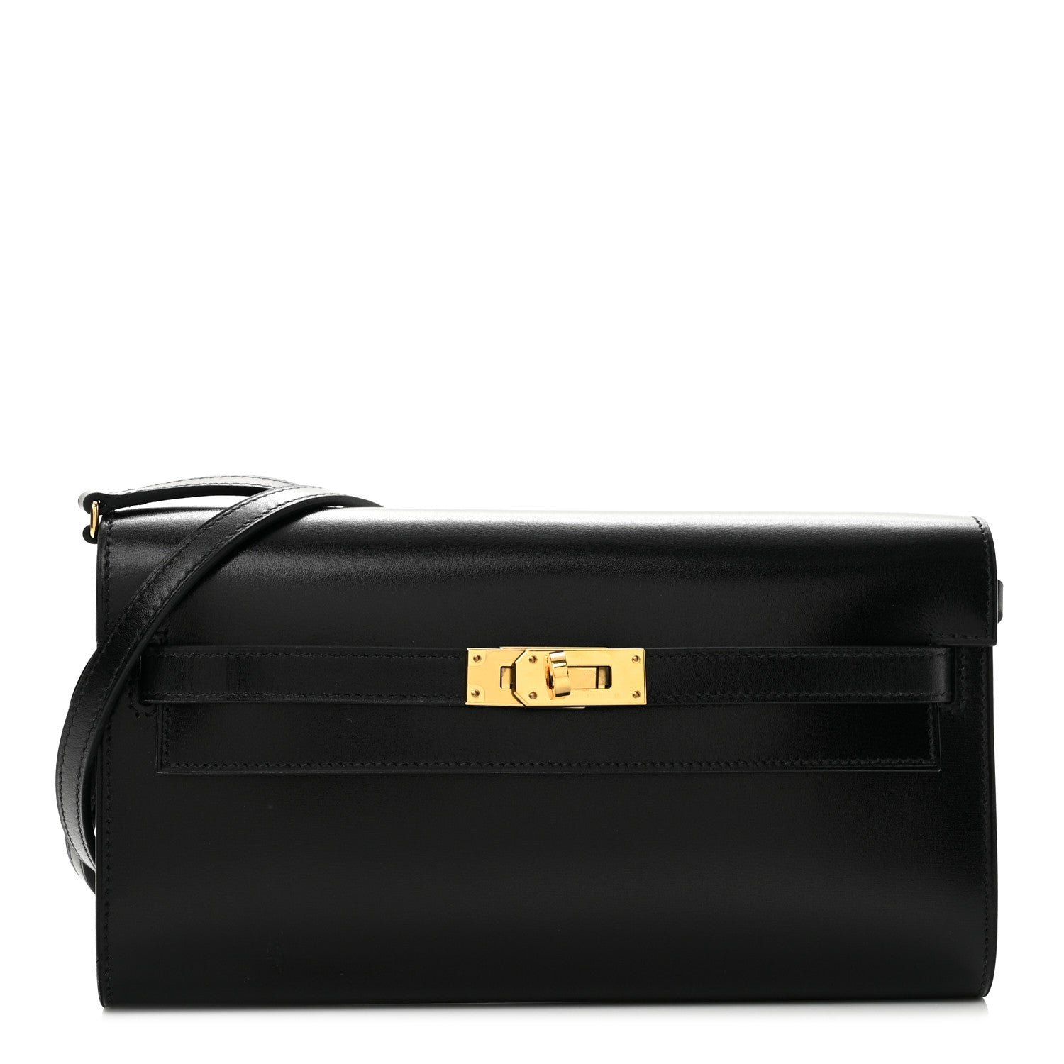 Hermes Box Kelly Wallet To Go Black