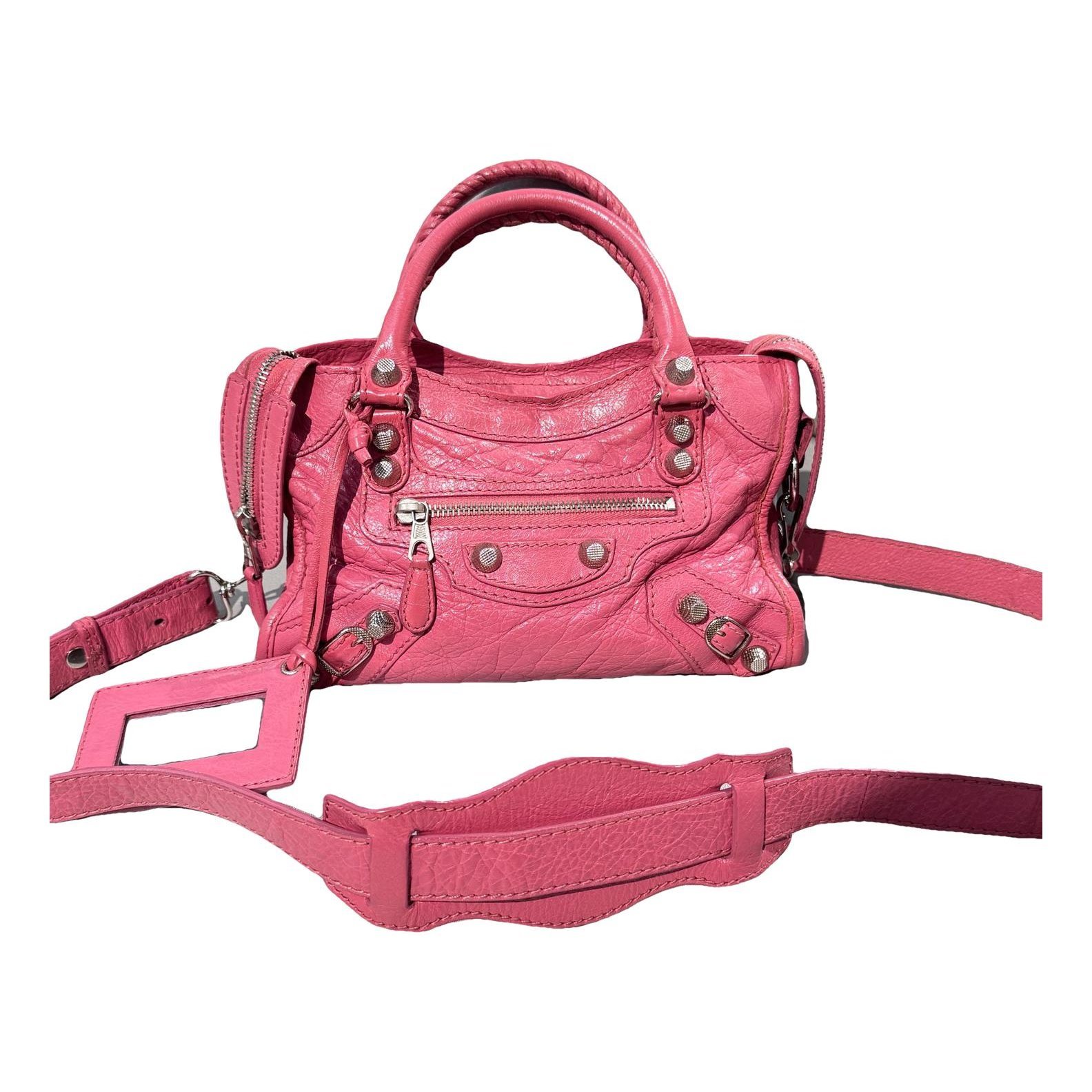 City leather handbag