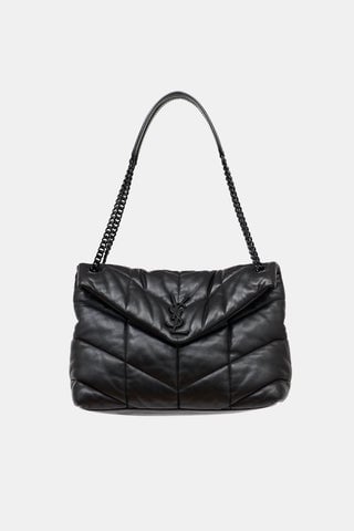 Leather Medium Puffer Bag
