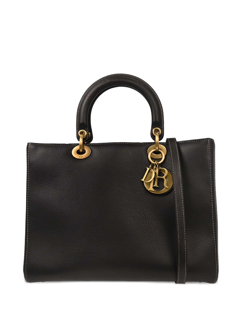 2002 large Lady Dior leather tote bag