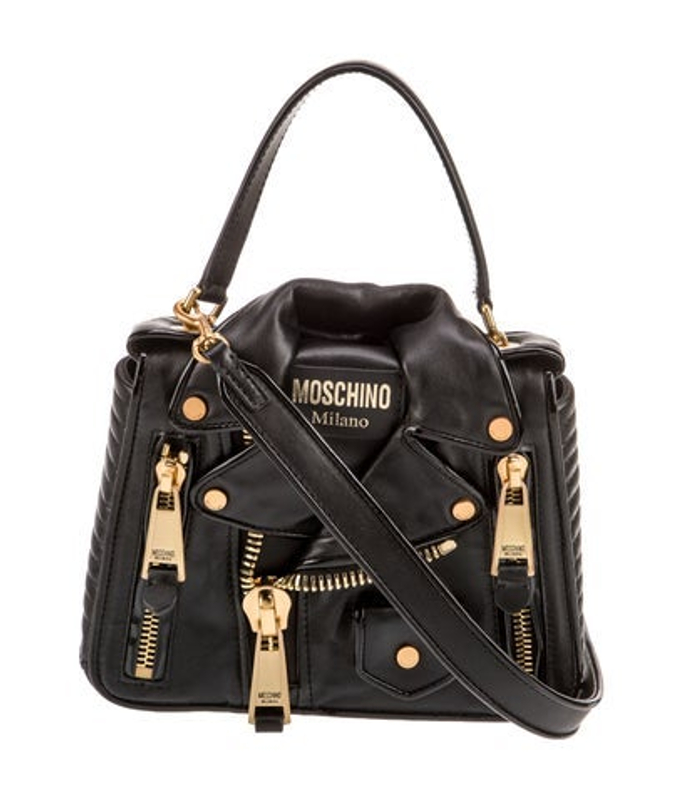 Moschino Leather Top Handle Bag
