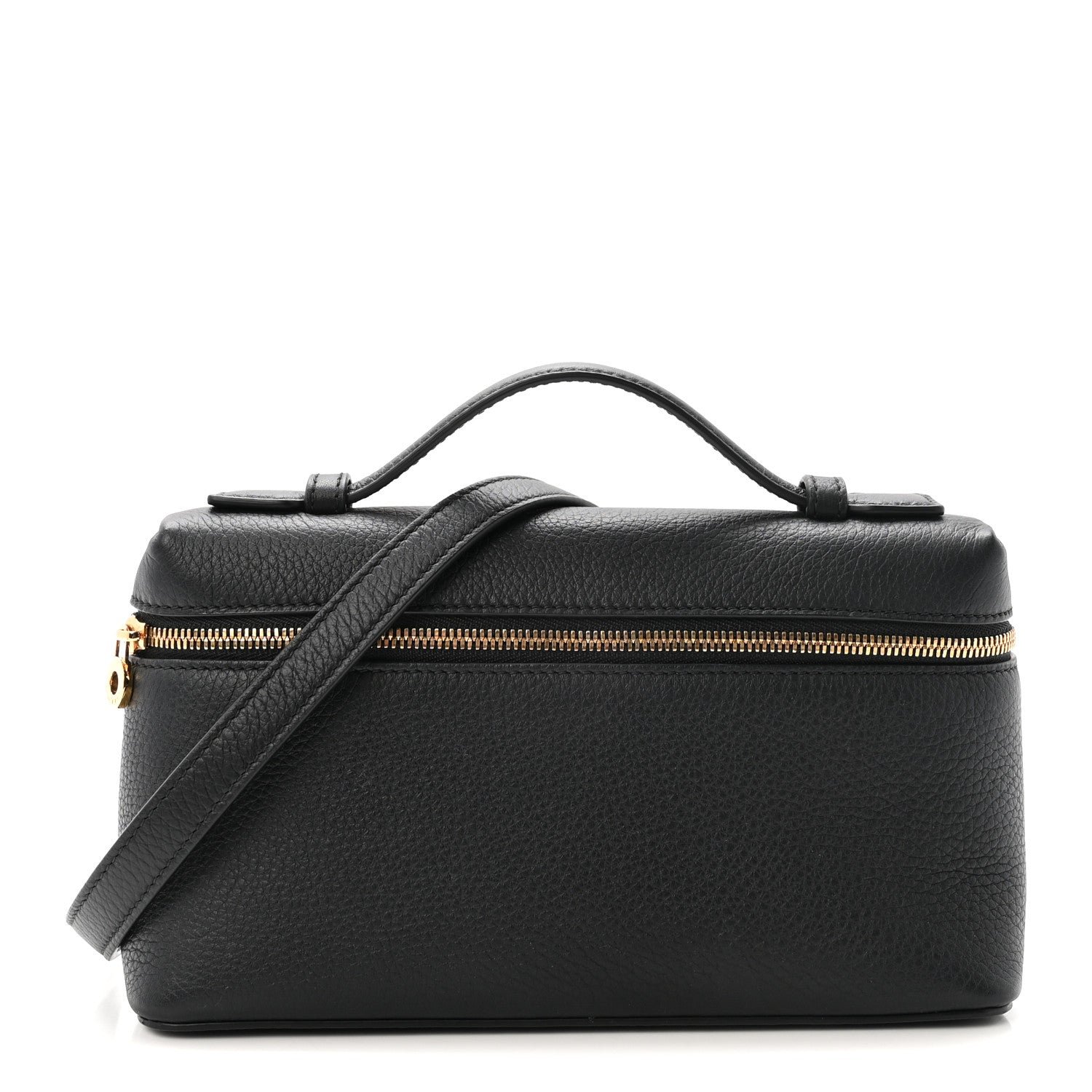 Loro Piana Grained Calfskin L19 Extra Pocket Pouch Black