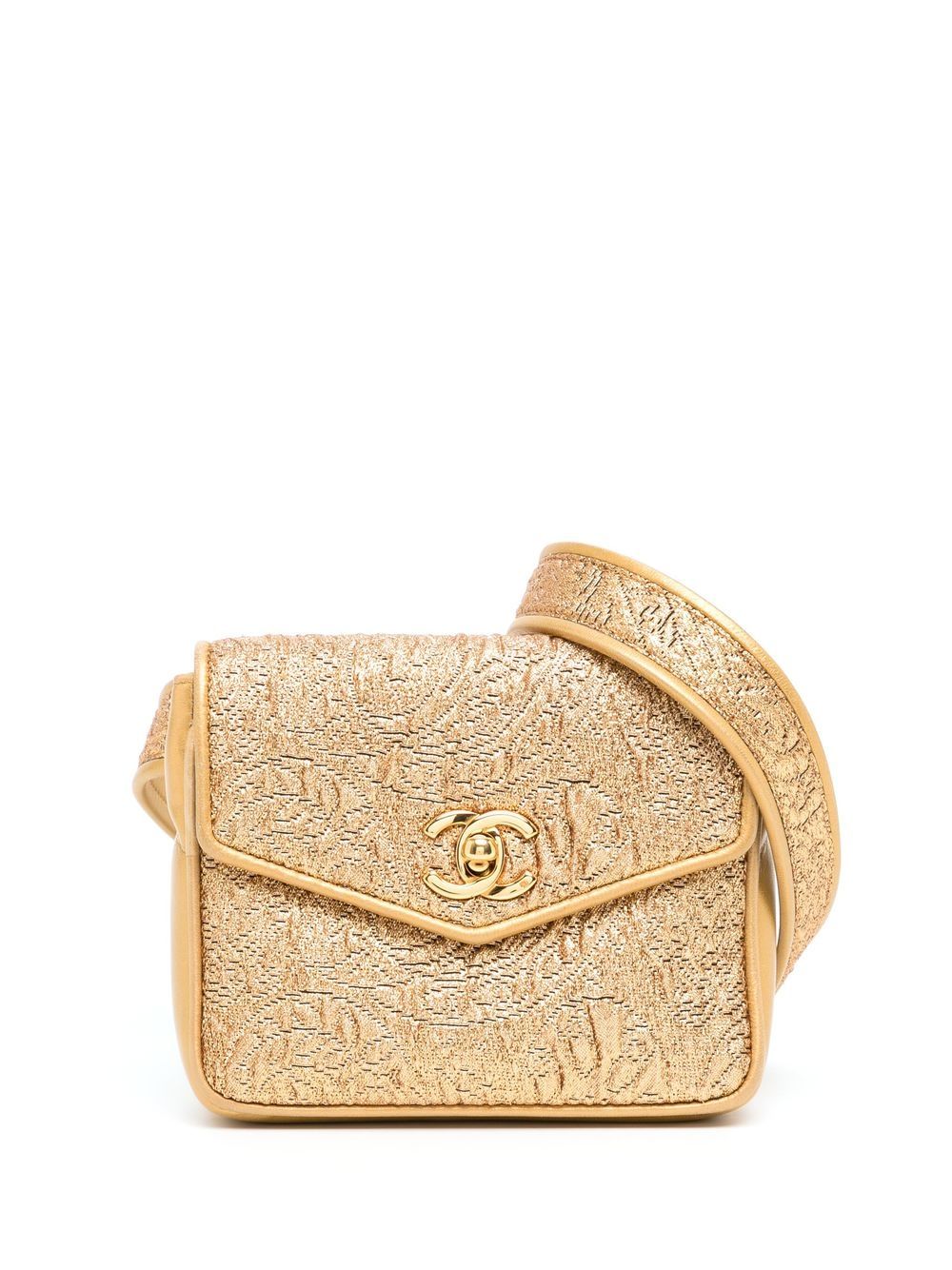 1992 quilted metallic belt bag