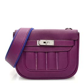 Hermes Veau Swift Mini Sac Berline Anemone Bleu Electrique