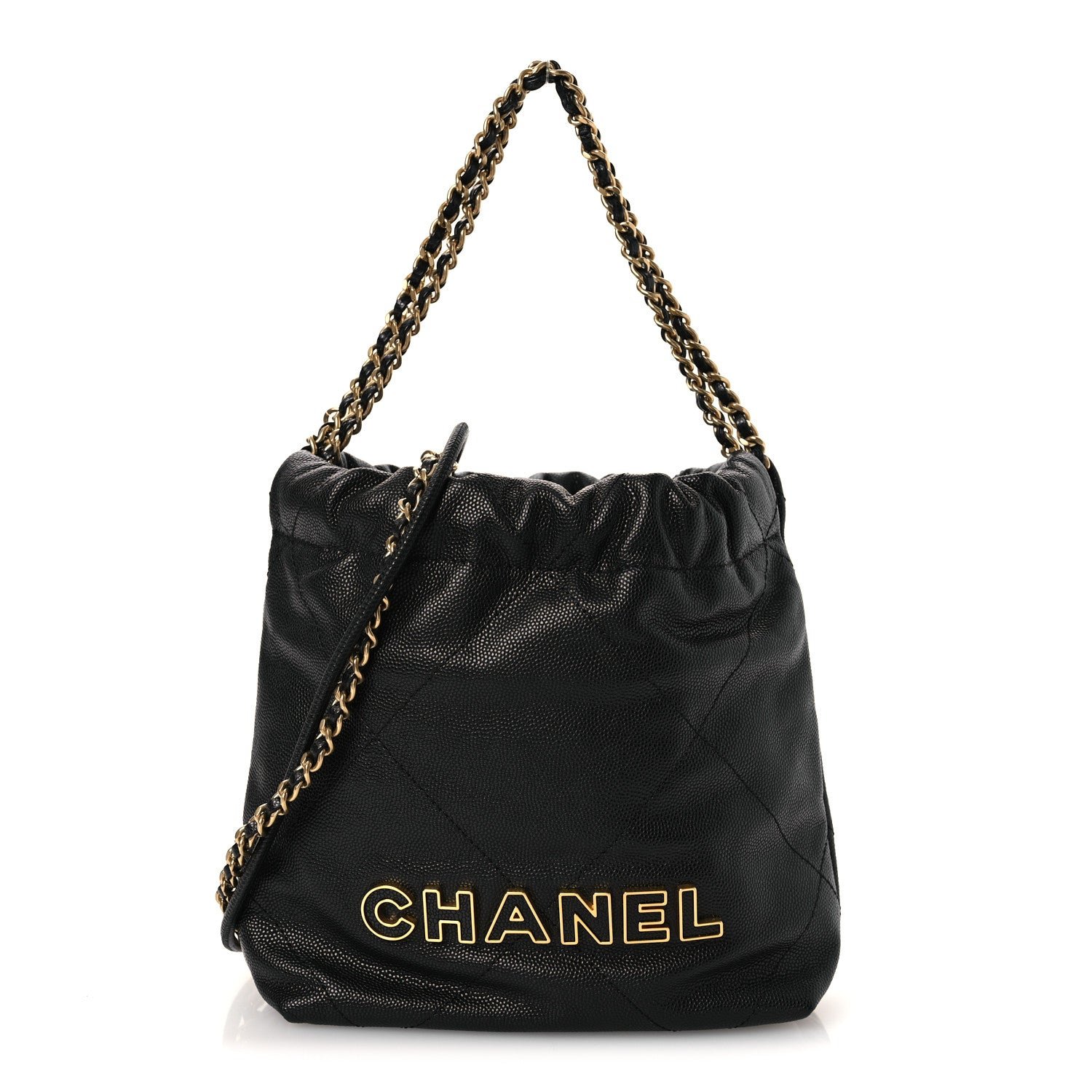 Chanel Shiny Caviar Quilted Mini Chanel 22 Black