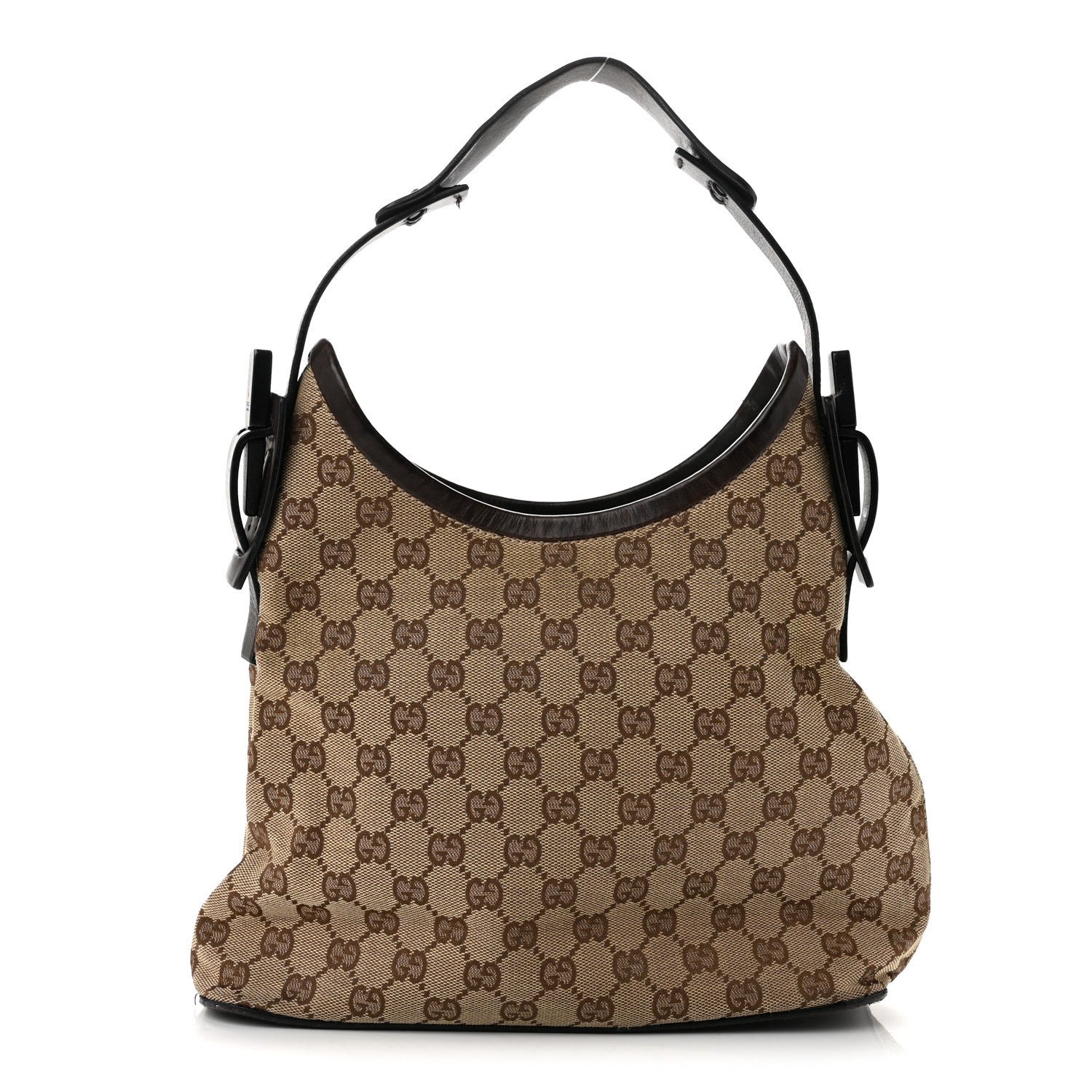 Gucci Monogram Small Hobo Dark Brown