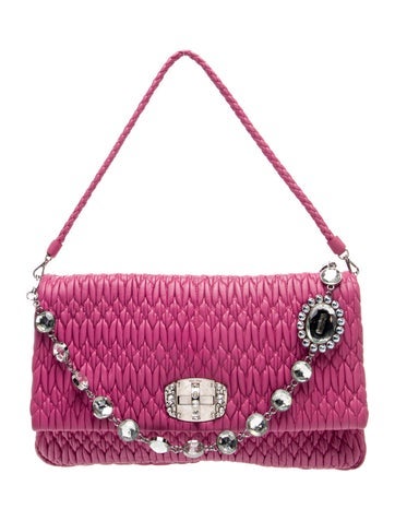 Miu Miu Lambskin Shoulder Bag