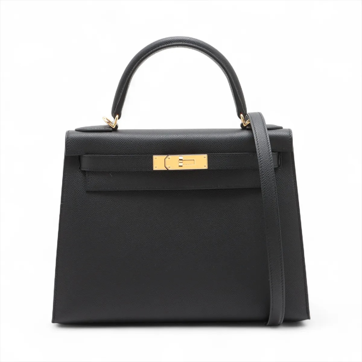 Hermès Kelly 28 Serie Veau Epsom Black Gold Metal Fittings