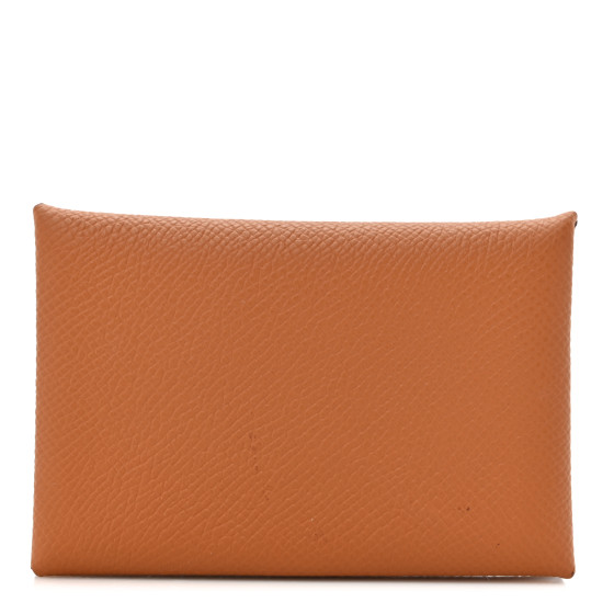Hermes Epsom Calvi Card Case Gold