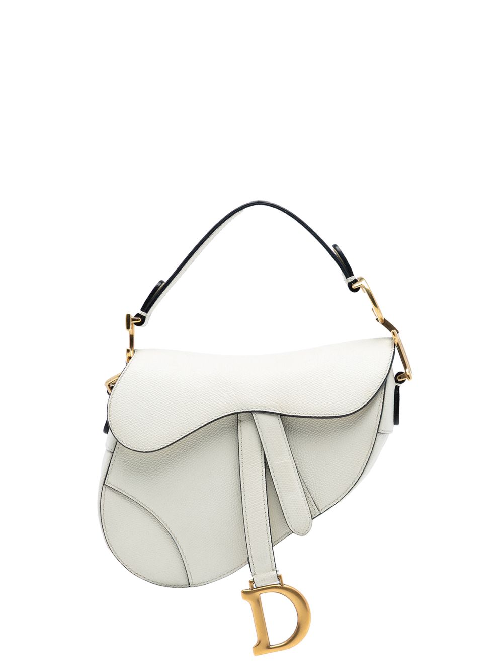 2018 Mini Grained Calfskin Saddle Bag satchel