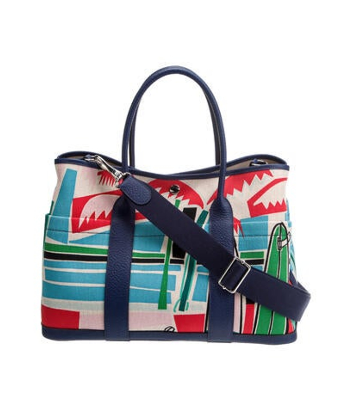 Hermes Toile Sea Surf And Fun Garden Party Pocket 36