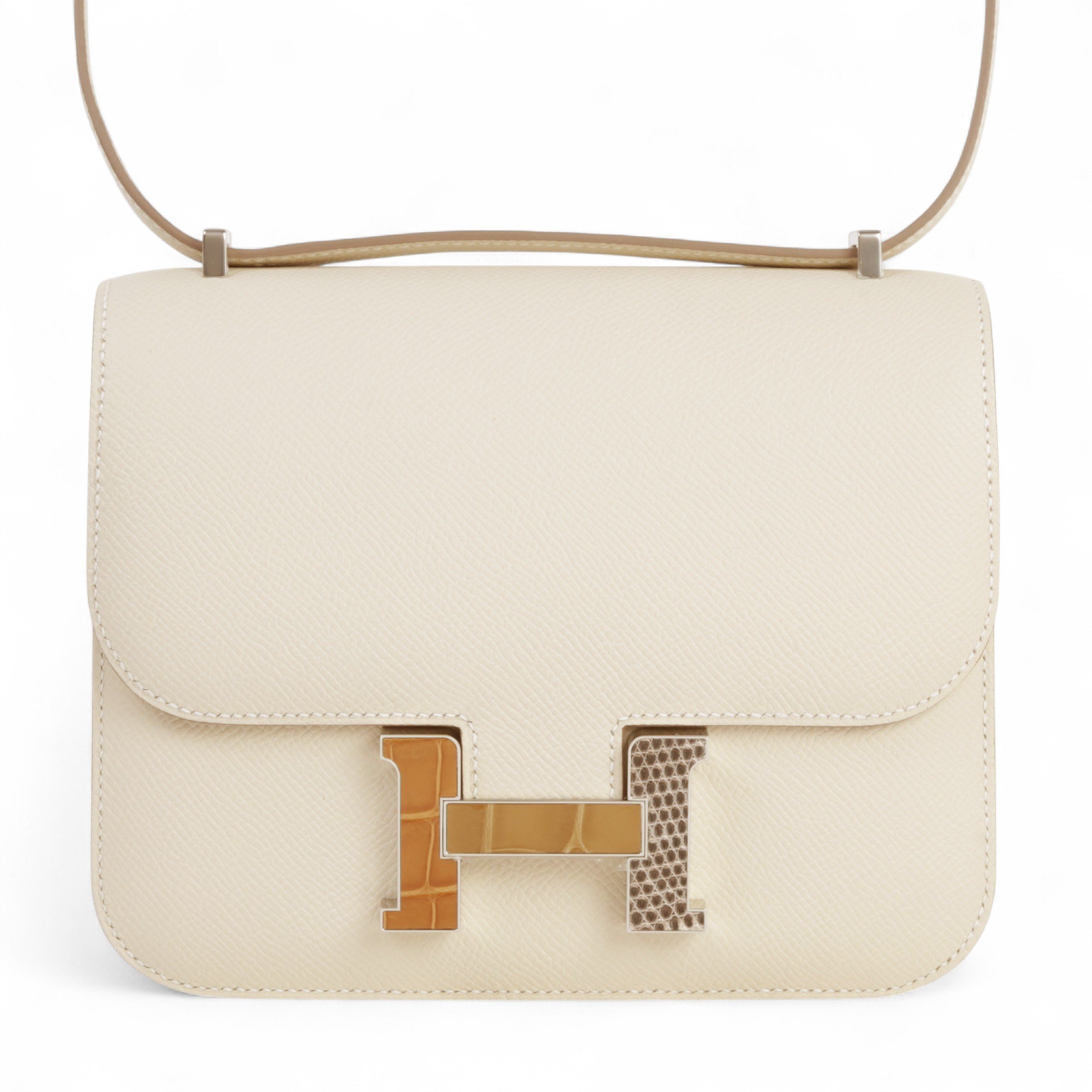 Hermes Unused ( Rank NS ) HERMÈS Constance Mini Craie (10) Alligator Lizard Epsom Other K (2025)