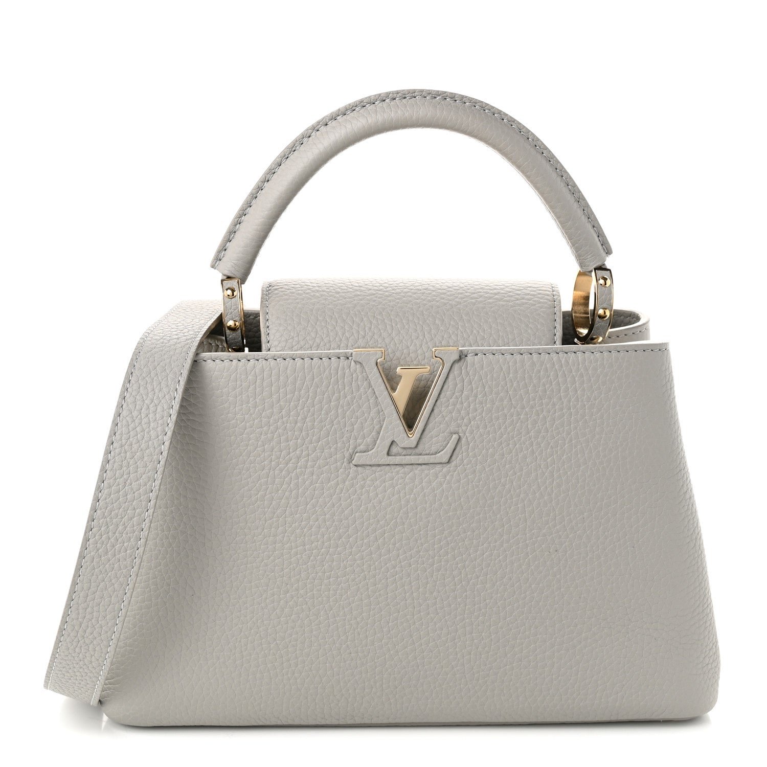 Louis Vuitton Taurillon Capucines BB Flint Grey