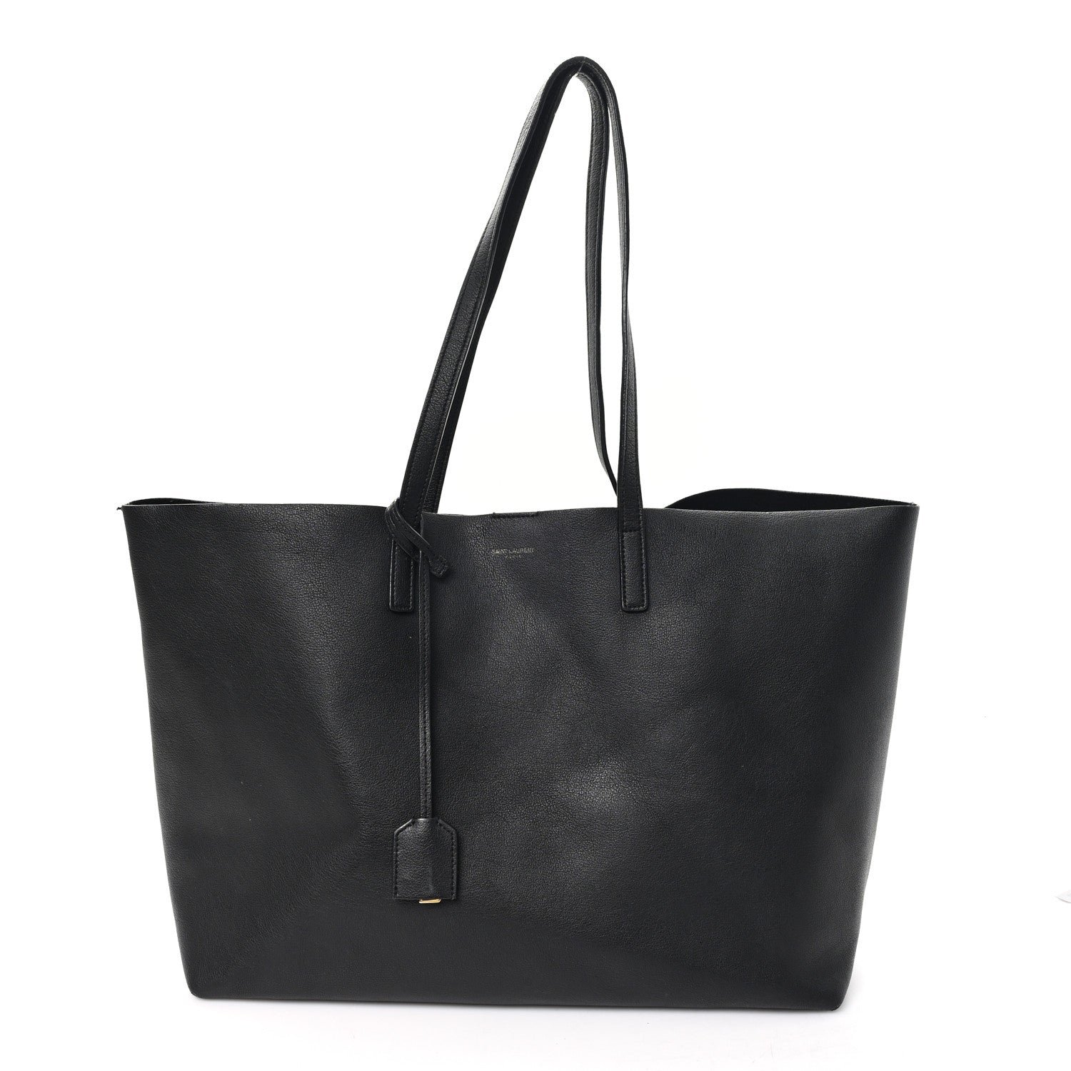 Saint Laurent Calfskin Large Shopping Tote Black