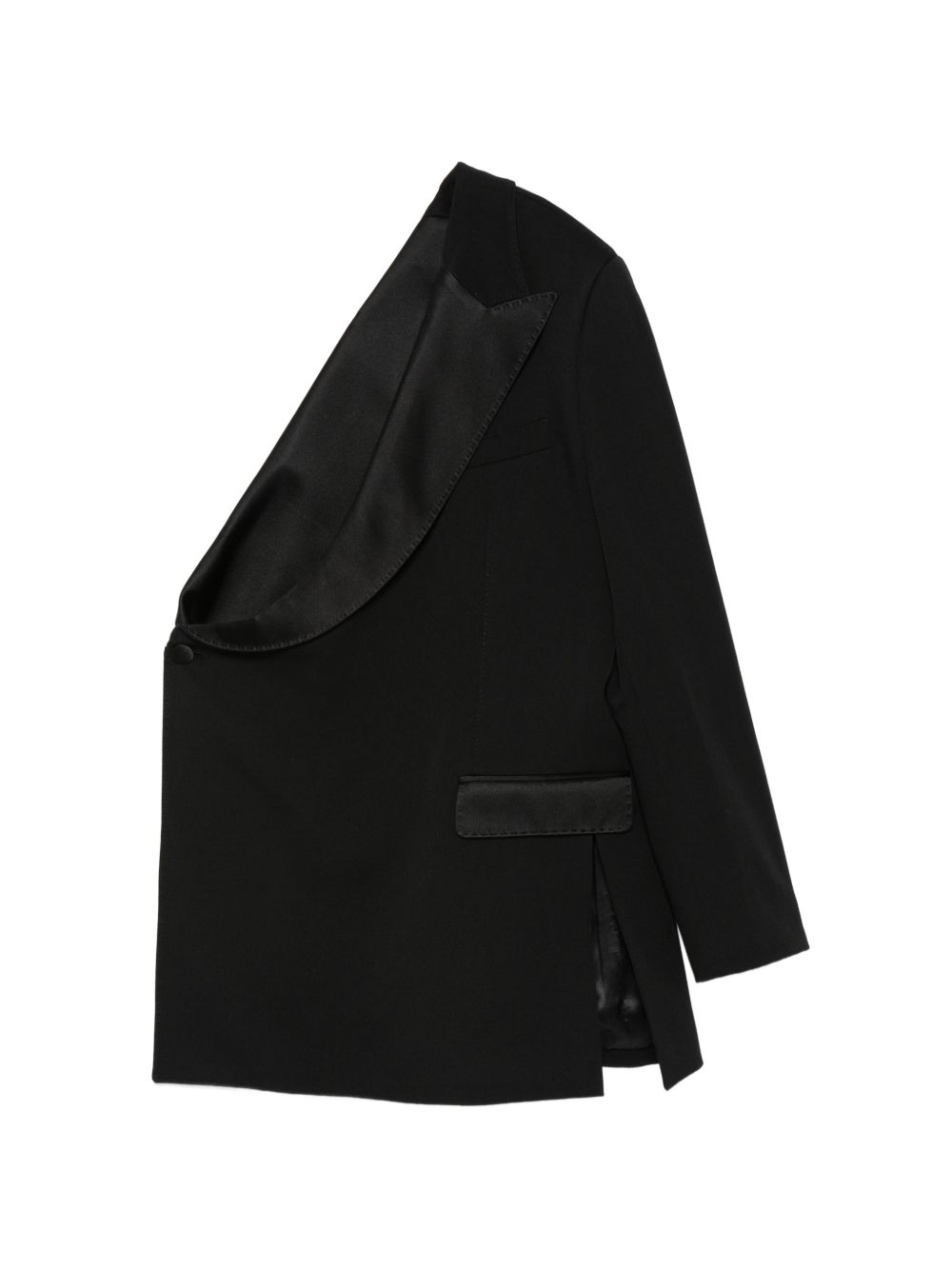 one-shoulder asymmetric blazer
