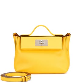 Hermes Jaune de Naples Evercolor and Swift Mini 24/24 21 Palladium Hardware, 2022