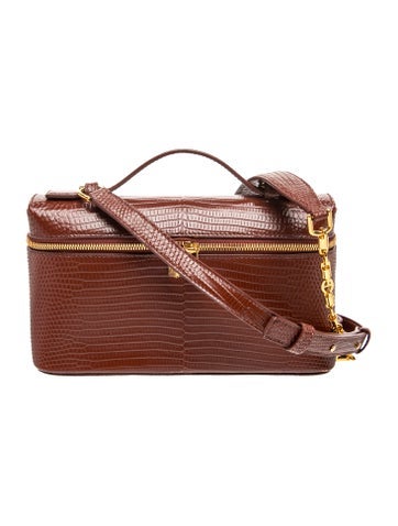 Embossed Leather Top Handle Bag