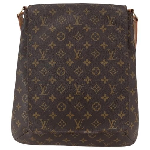 Musette cloth handbag