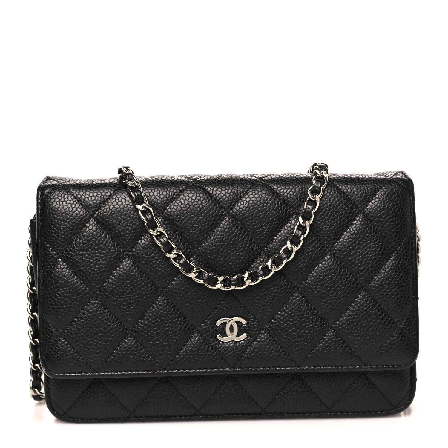 Chanel Caviar Quilted Wallet on Chain WOC Black