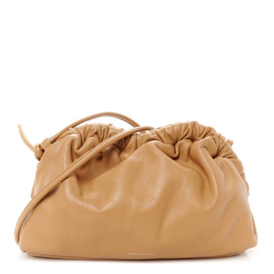 Mansur Gavriel Lambskin Cloud Mini Clutch Caramel