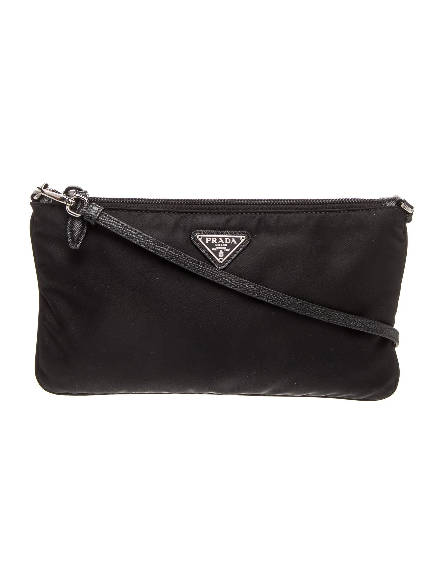 Enameled Metal Triangle Re-Nylon Pouch Mini