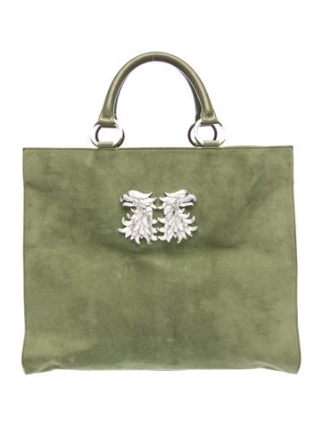 Suede Top Handle Bag