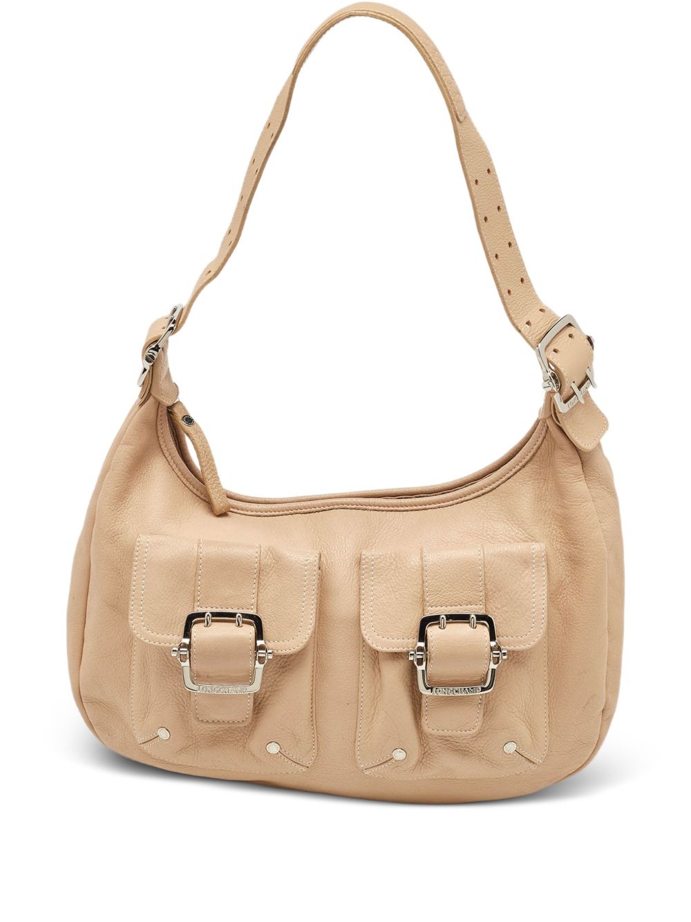 Longchamp pre-owned leather buckle-detail shoulder bag
