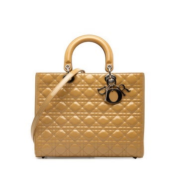 Large Patent Cannage Lady Dior