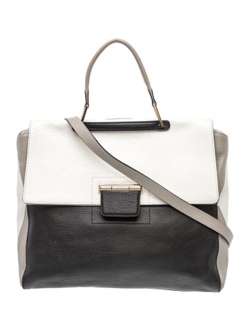 Embossed Leather Top Handle Bag