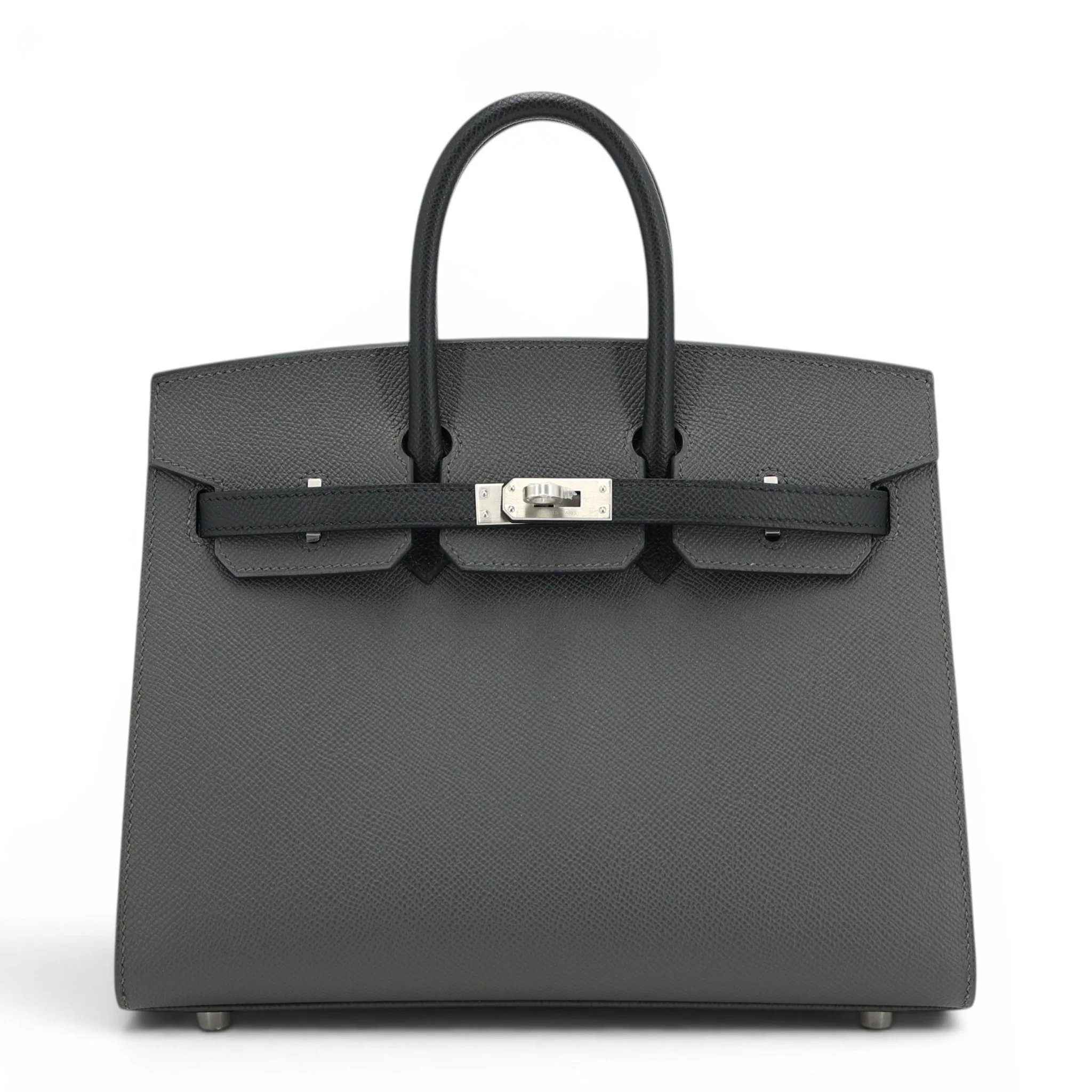 Hermes Special Order Birkin 25 sellier Black Graphite (88) Epsom Brushed Palladium K (2025)