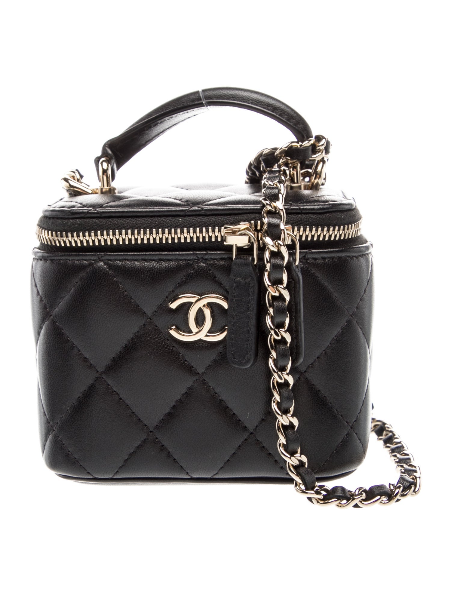 Mini Top Handle Vanity Case w/ Chain