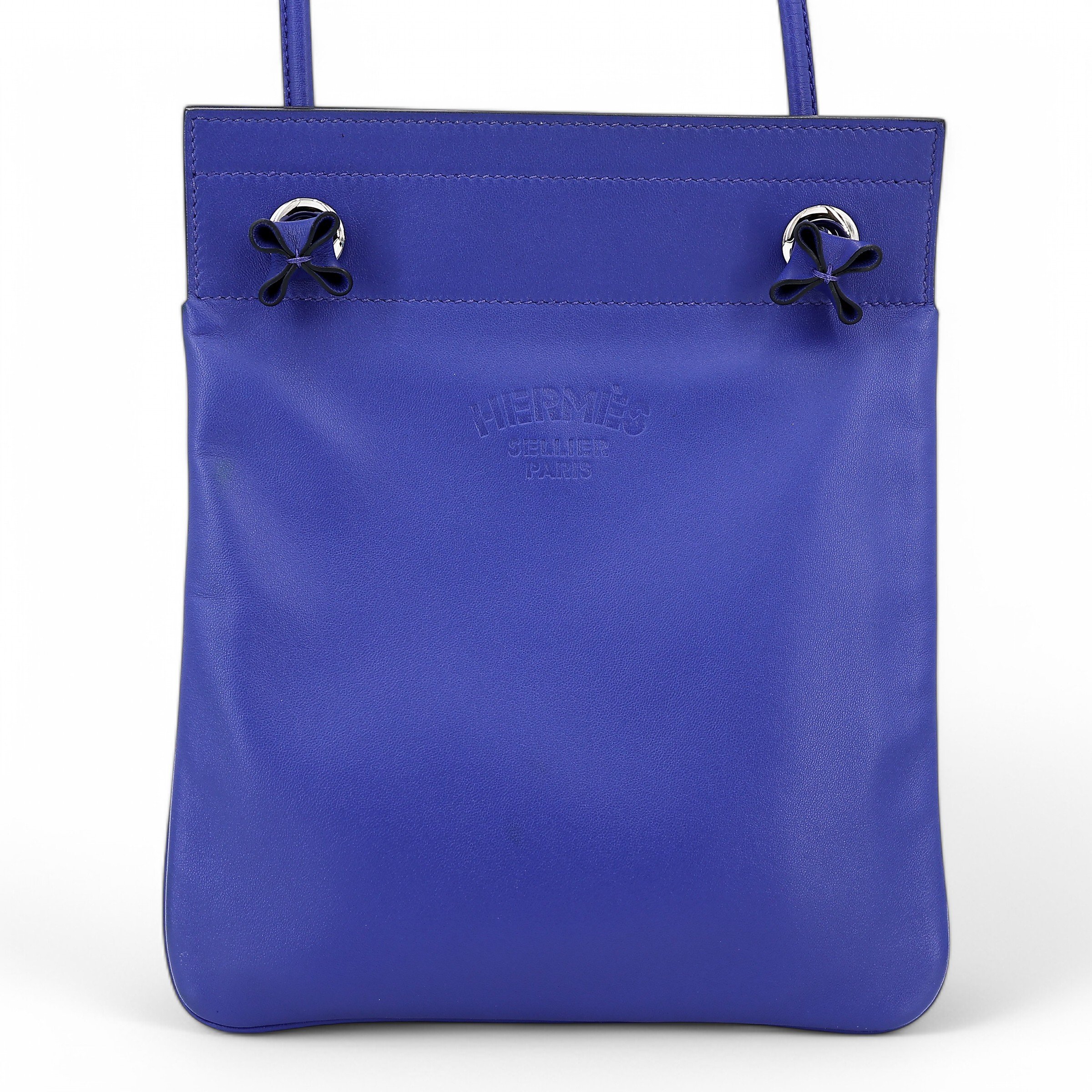 Hermes Very Good ( Rank A) HERMÈS Aline Mini bag Bleu Electrique (7T) Swift Palladium hardware D (2019)