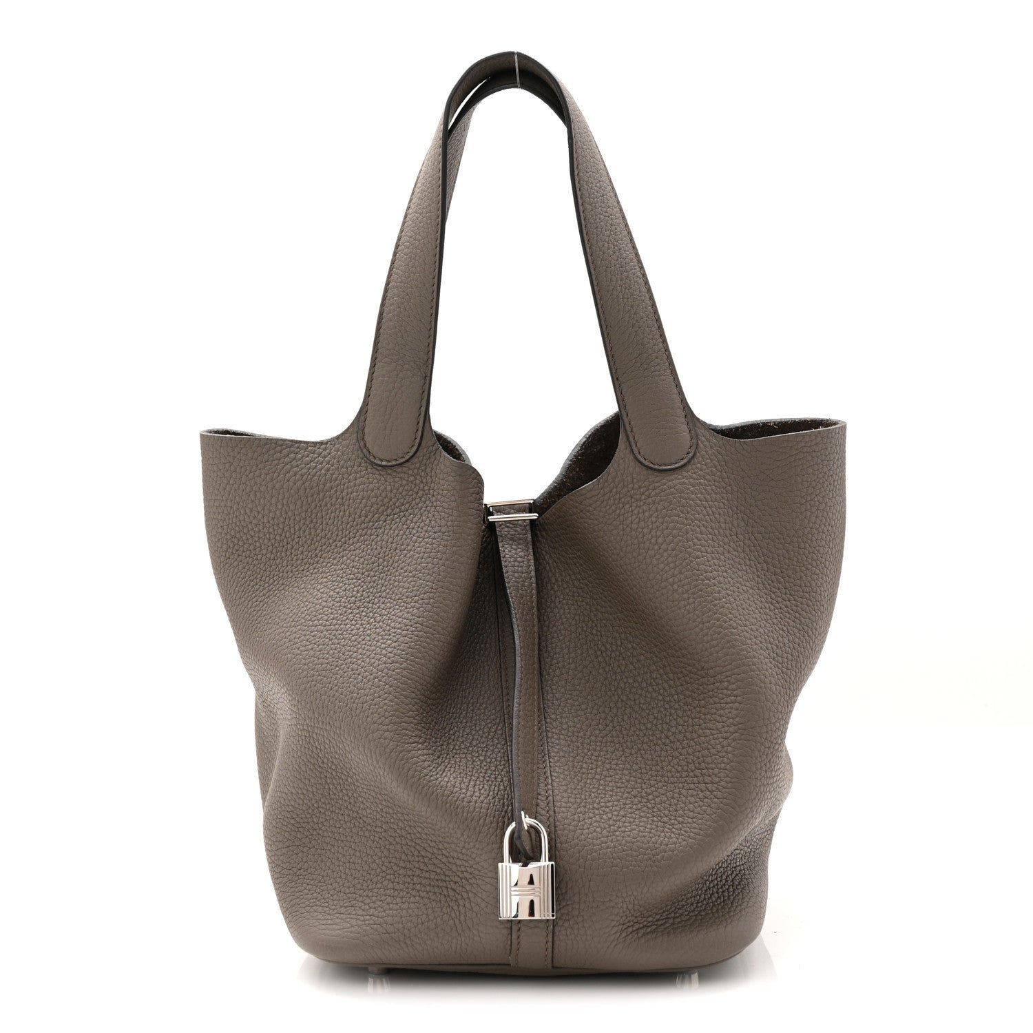 Hermes Taurillon Clemence Picotin Lock 22 MM Etain
