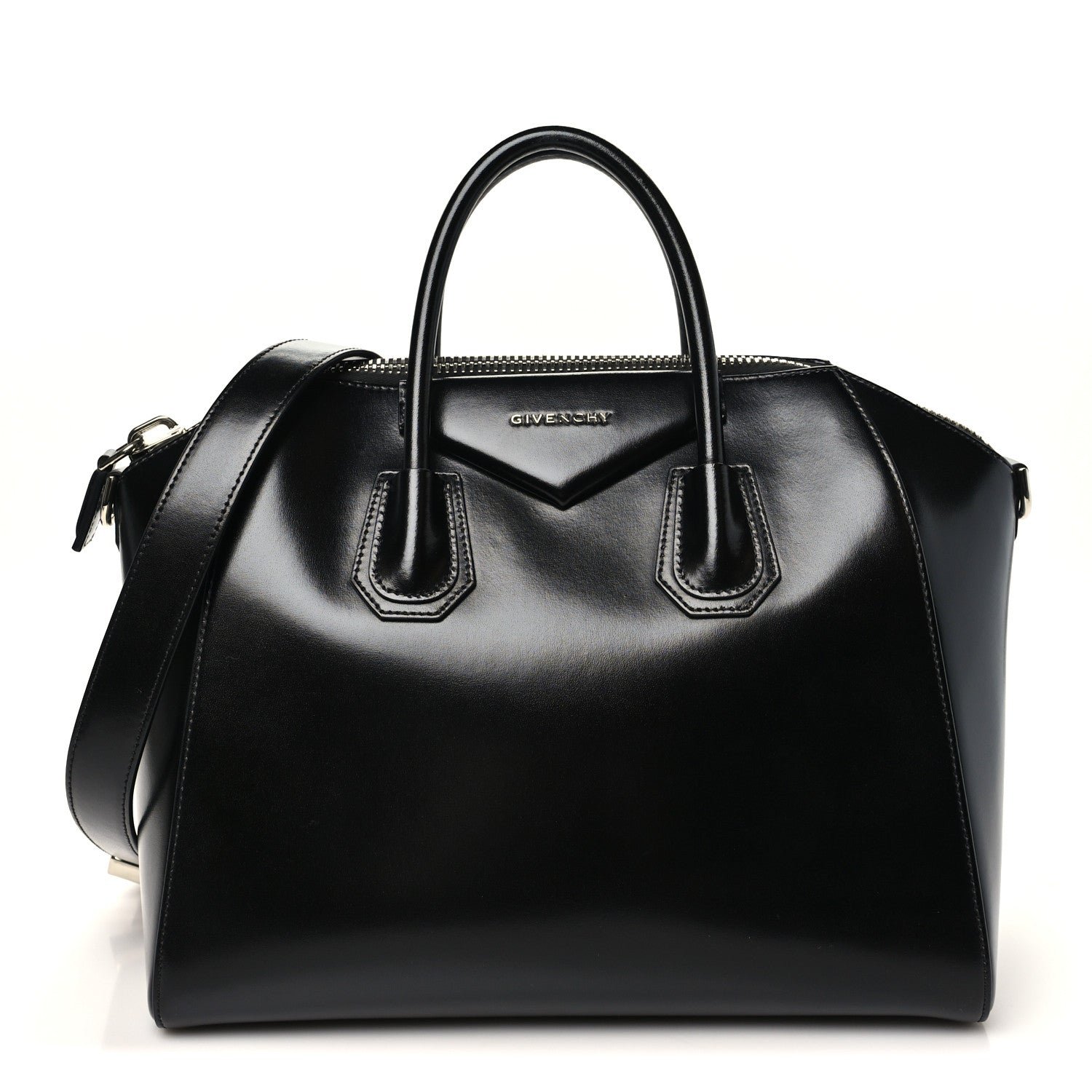 Givenchy Shiny Lord Calfskin Large Antigona Black