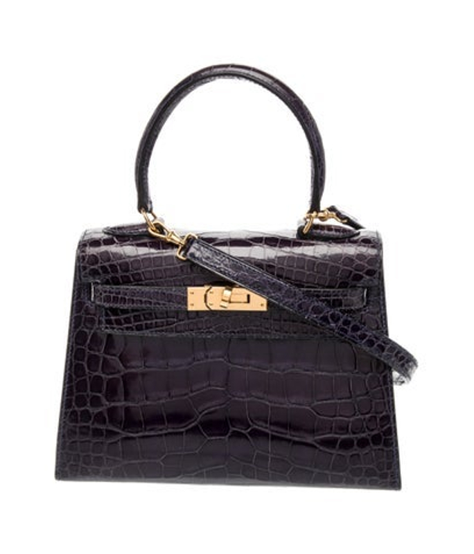 Hermes Shiny Alligator Mini Kelly Sellier 20
