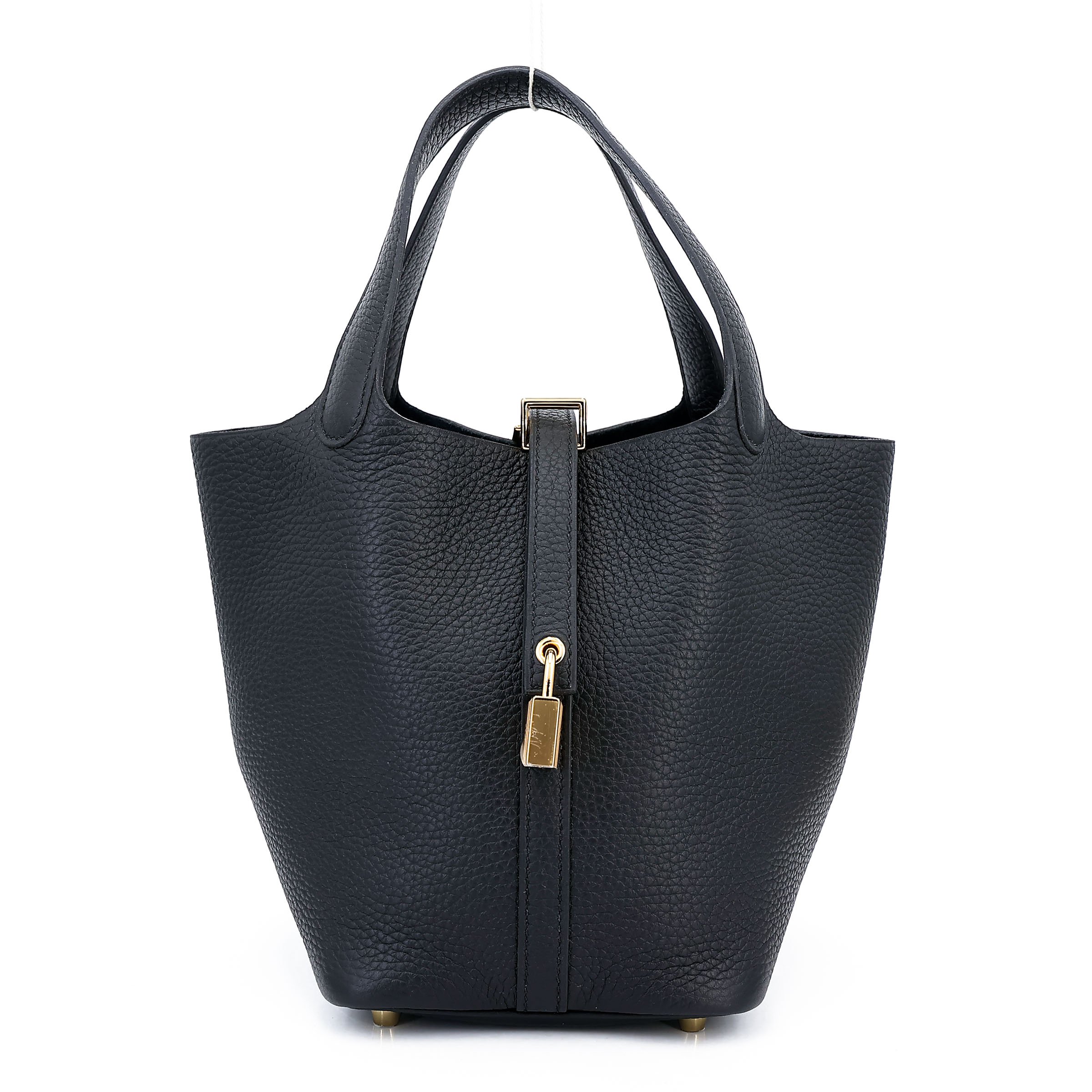 Hermes Unused ( Rank NS ) HERMÈS Picotin Lock PM Noir (89) Clemence Gold hardware B (2023)