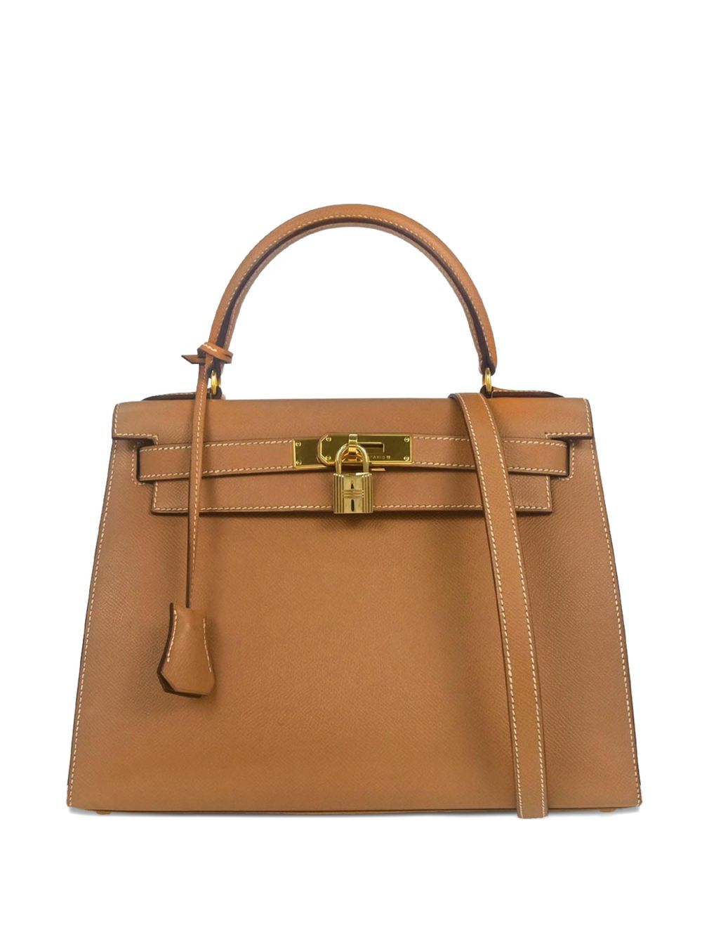 Hermes 1990s 28 Kelly Courchevel two-way tote bag