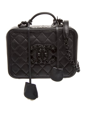 Medium So Black Chain-Around Filigree Vanity Case