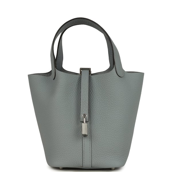 Hermes Hermes Picotin Lock 18 Gris Pantin Clemence Palladium Hardware