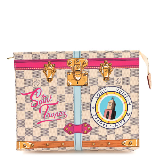 Louis Vuitton Damier Azur Summer Trunks Saint Tropez Toiletry Pouch 26