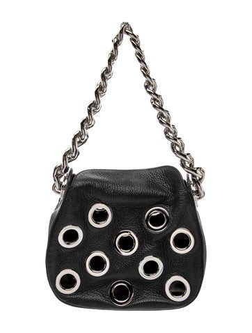Vitello Daino Leather Grommet Chain