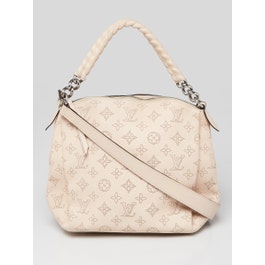 Louis Vuitton Louis Vuitton Cream Monogram Mahina Leather Babylone BB Bag