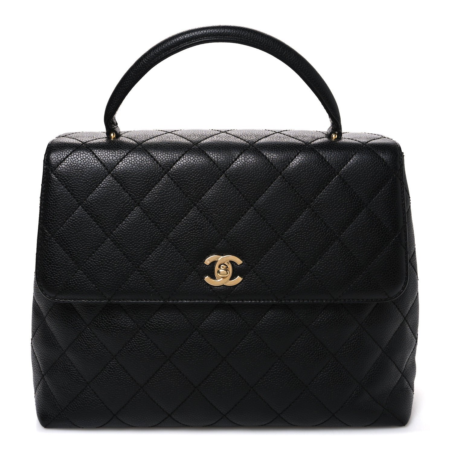 Chanel Caviar Quilted Jumbo Kelly Flap Black