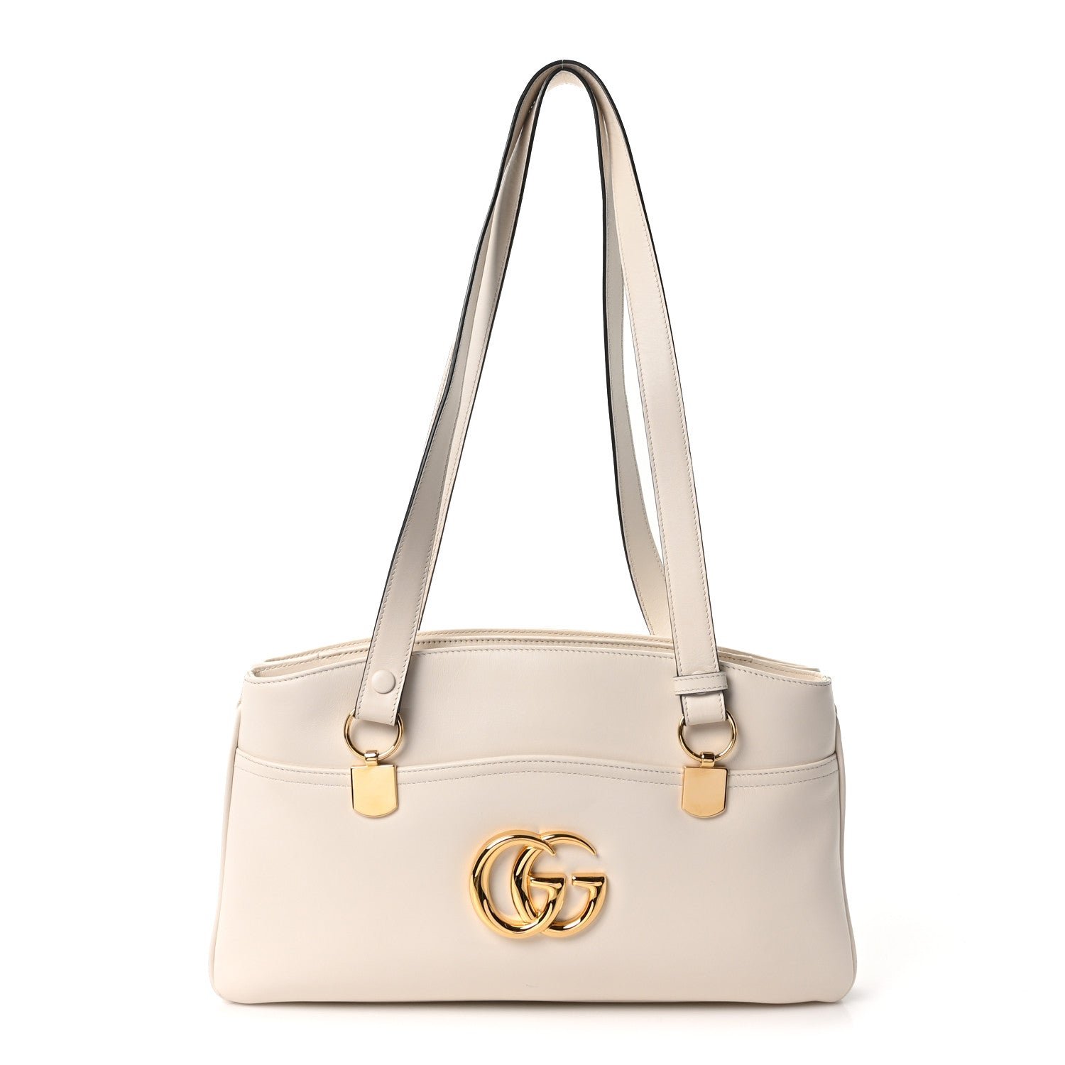 Gucci Vitello Palmellato Lux Arli Top Handle Bag White