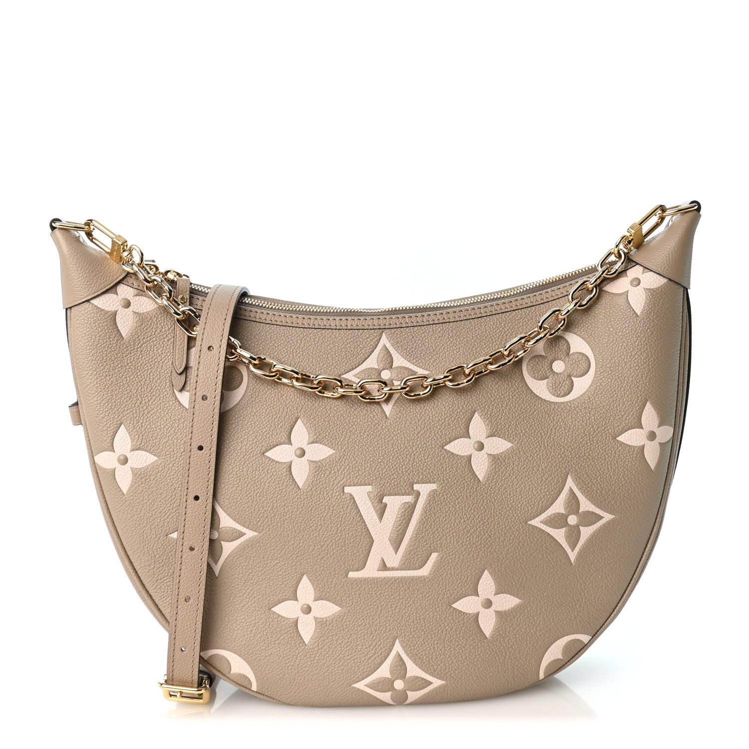 Louis Vuitton Empreinte Monogram Giant Loop Hobo Dove Gray Cream
