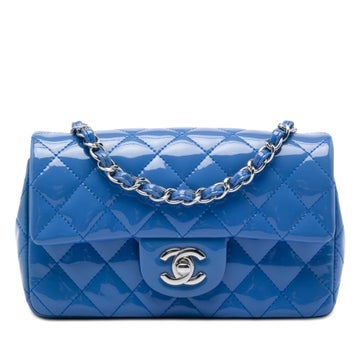 Mini Rectangular Classic Patent Leather Single Flap